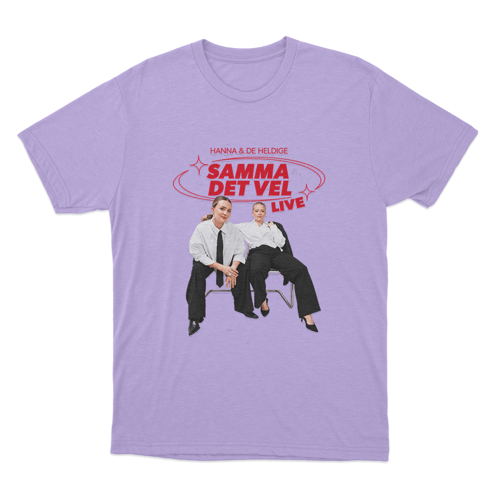Hanna & De Heldige Samma Det Vel Live Unisex T Shirt Purple Hanna De Heldige Samma Det Vel Live Unisex T Shirt Purple