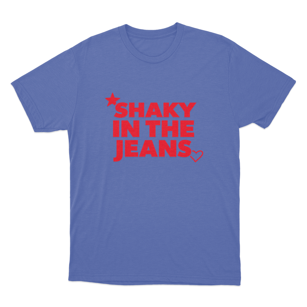 Shaky In The Jeans Unisex T Shirt Blue Shaky In The Jeans Unisex T Shirt Blue