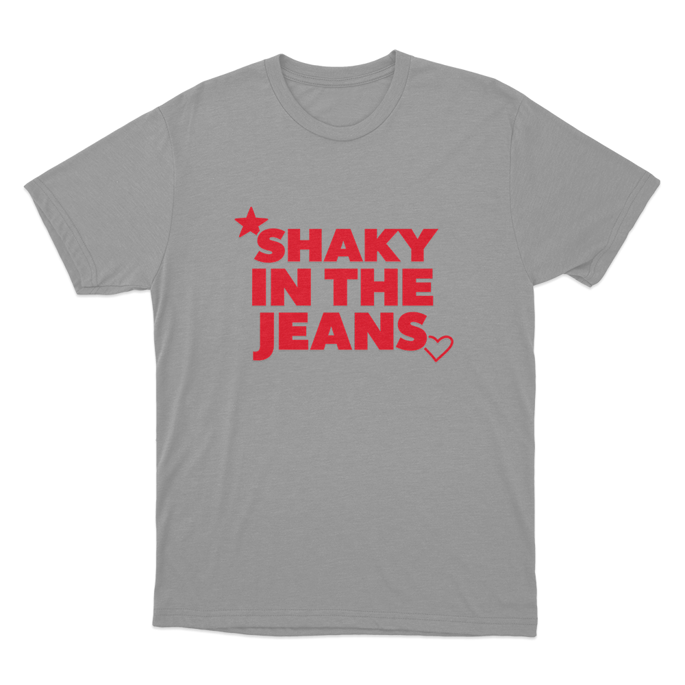 Shaky In The Jeans Unisex T Shirt Grey Shaky In The Jeans Unisex T Shirt Grey