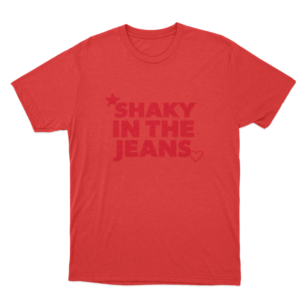 Shaky In The Jeans Unisex T Shirt Red Shaky In The Jeans Unisex T Shirt Red