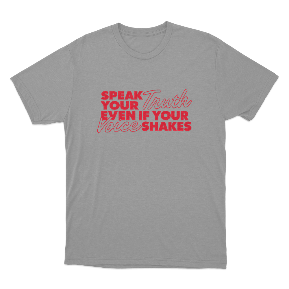 Speak Your Truth Unisex T Shirt Grey Speak Your Truth Unisex T Shirt Grey