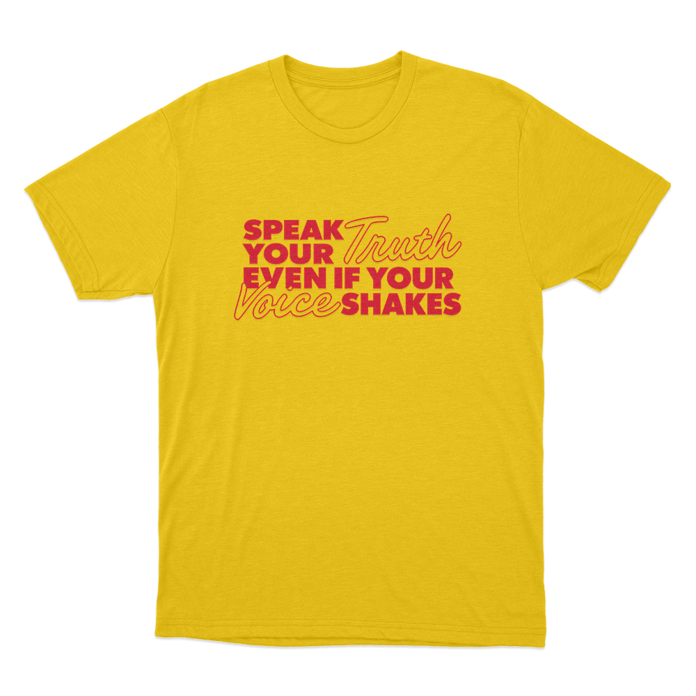 Speak Your Truth Unisex T Shirt Yellow Speak Your Truth Unisex T Shirt Yellow